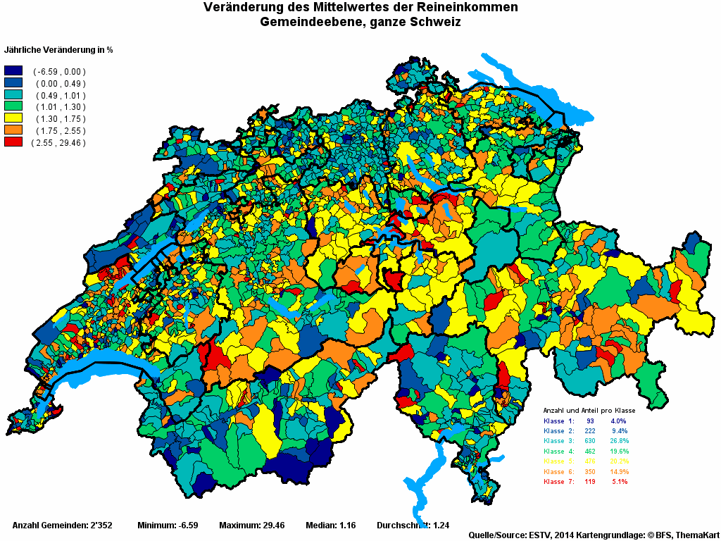 Choropleth map of rvariable