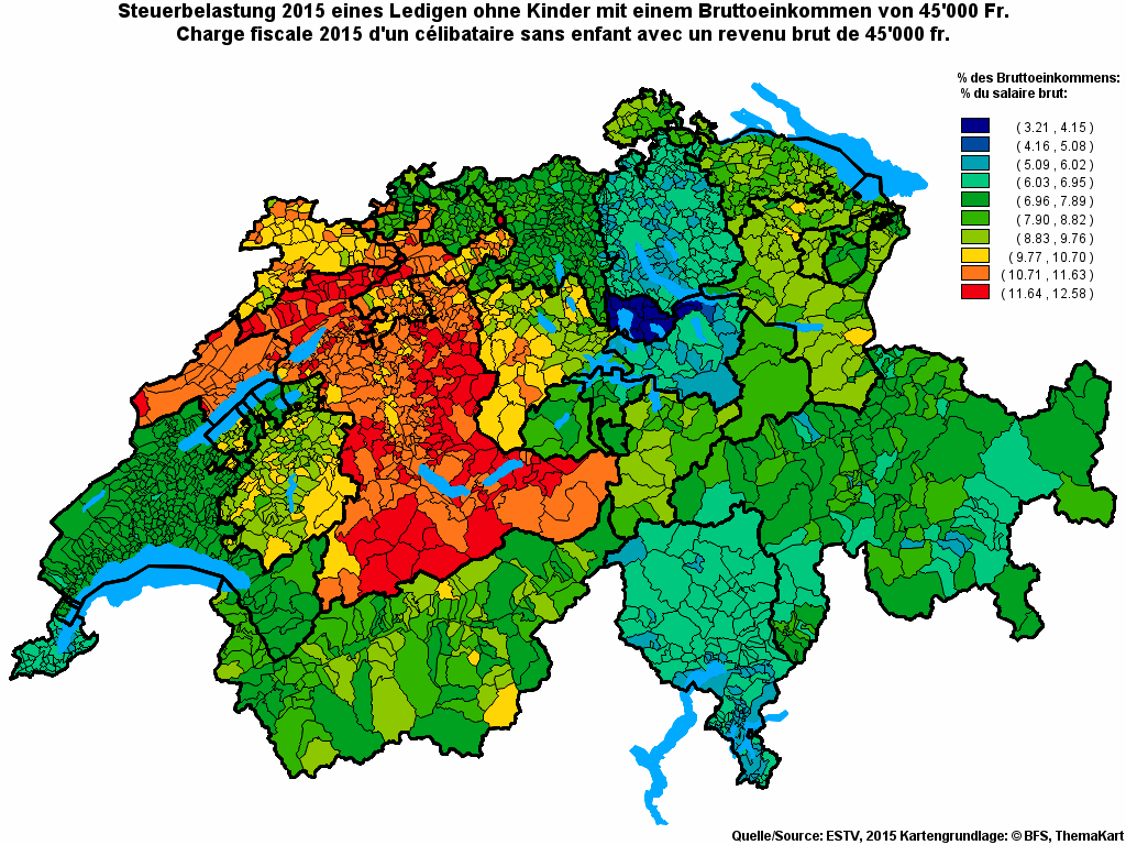 Choropleth map of rf12