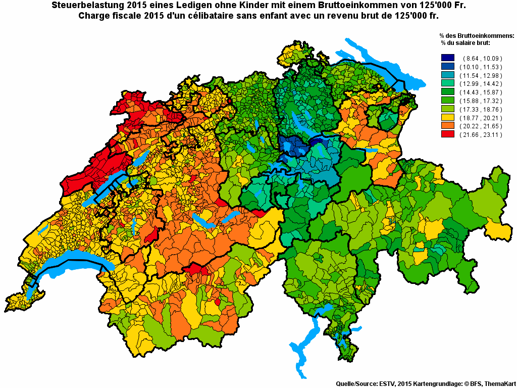Choropleth map of rf19