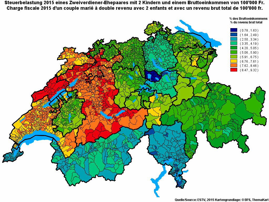Choropleth map of rf18
