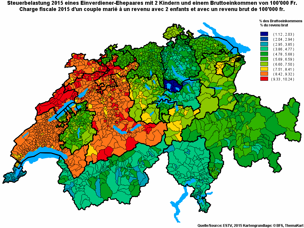 Choropleth map of rf18