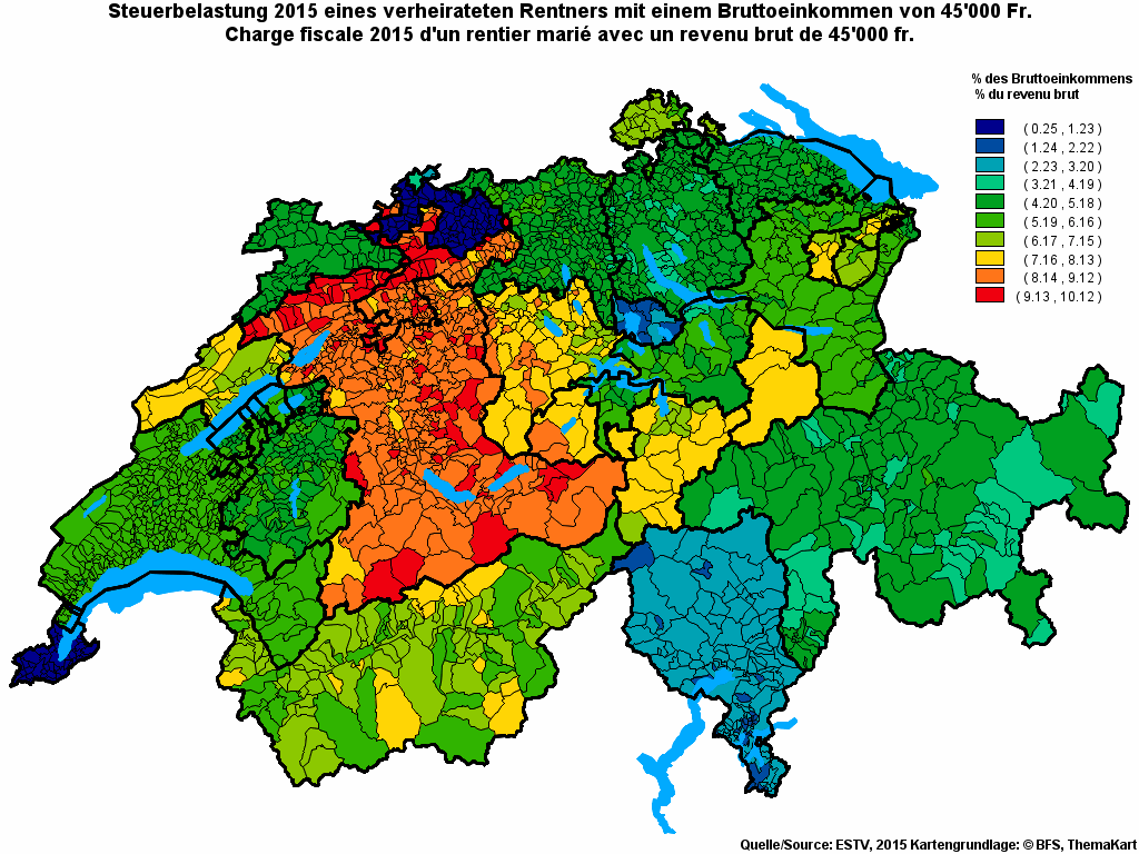 Choropleth map of rf12