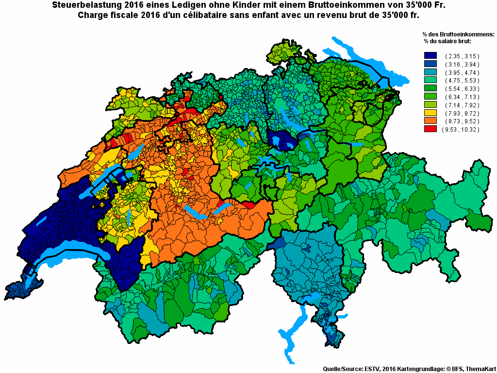 Choropleth map of rf10