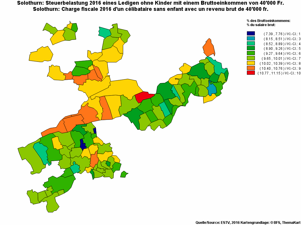 Choropleth map of rf11