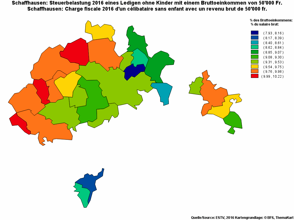Choropleth map of rf13