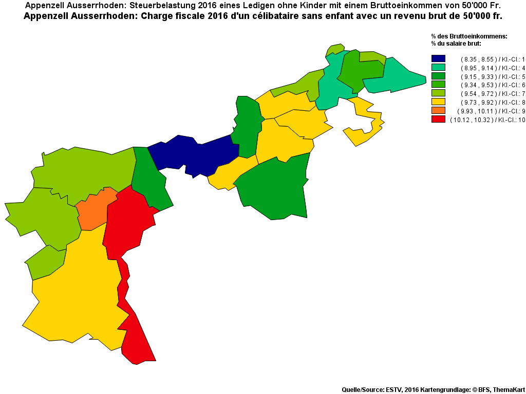 Choropleth map of rf13