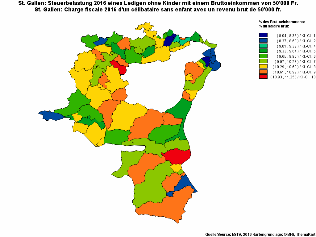 Choropleth map of rf13