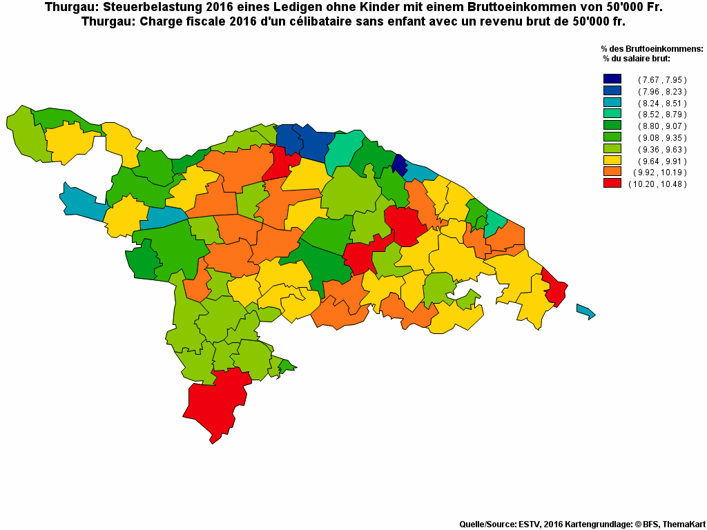 Choropleth map of rf13