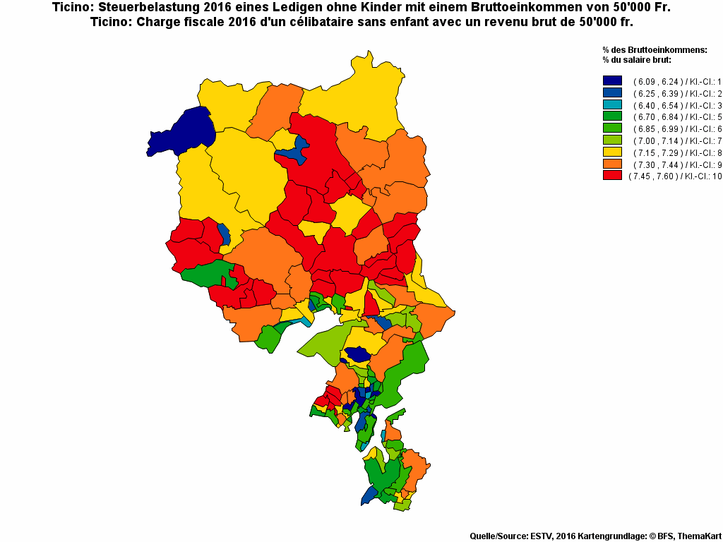 Choropleth map of rf13