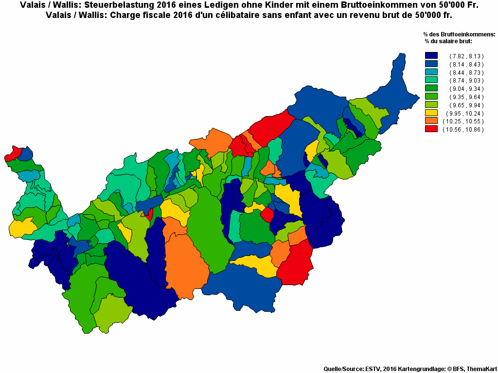 Choropleth map of rf13