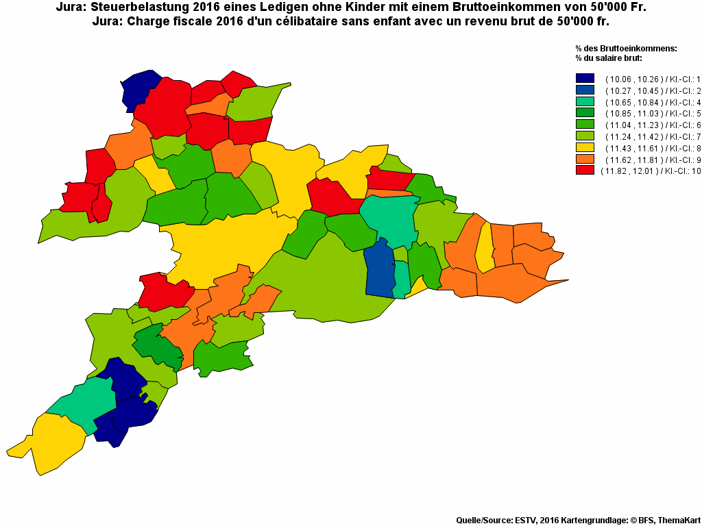 Choropleth map of rf13