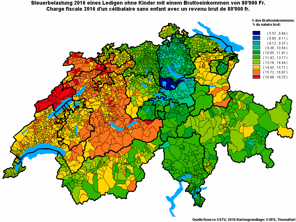 Choropleth map of rf16