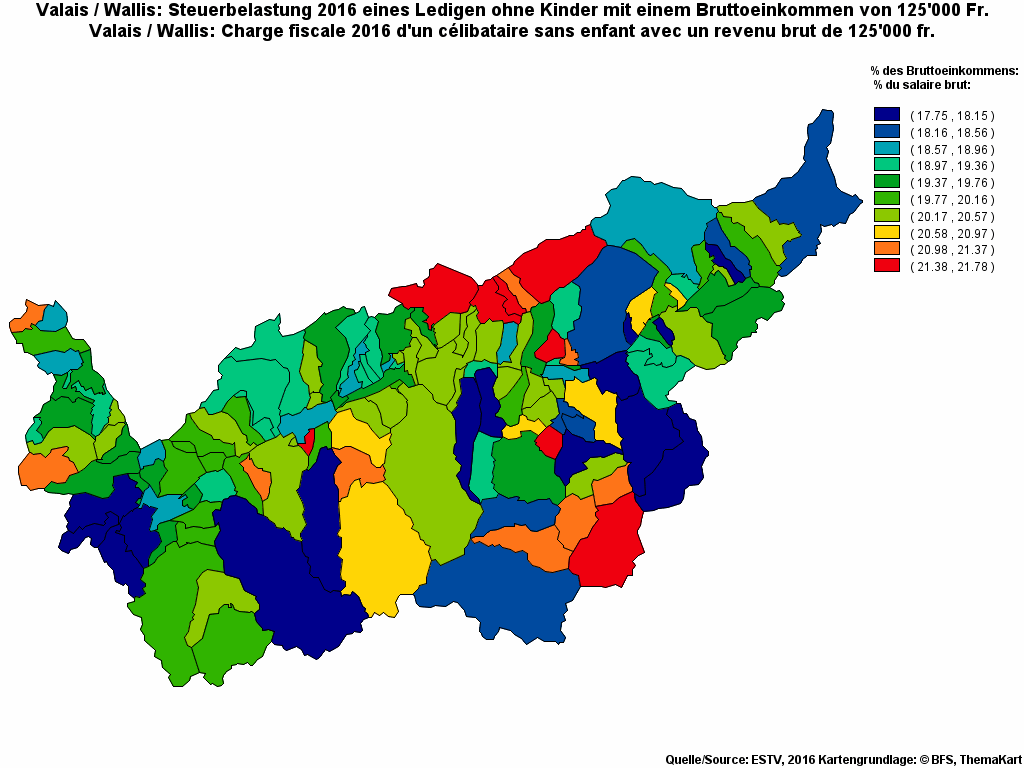 Choropleth map of rf19