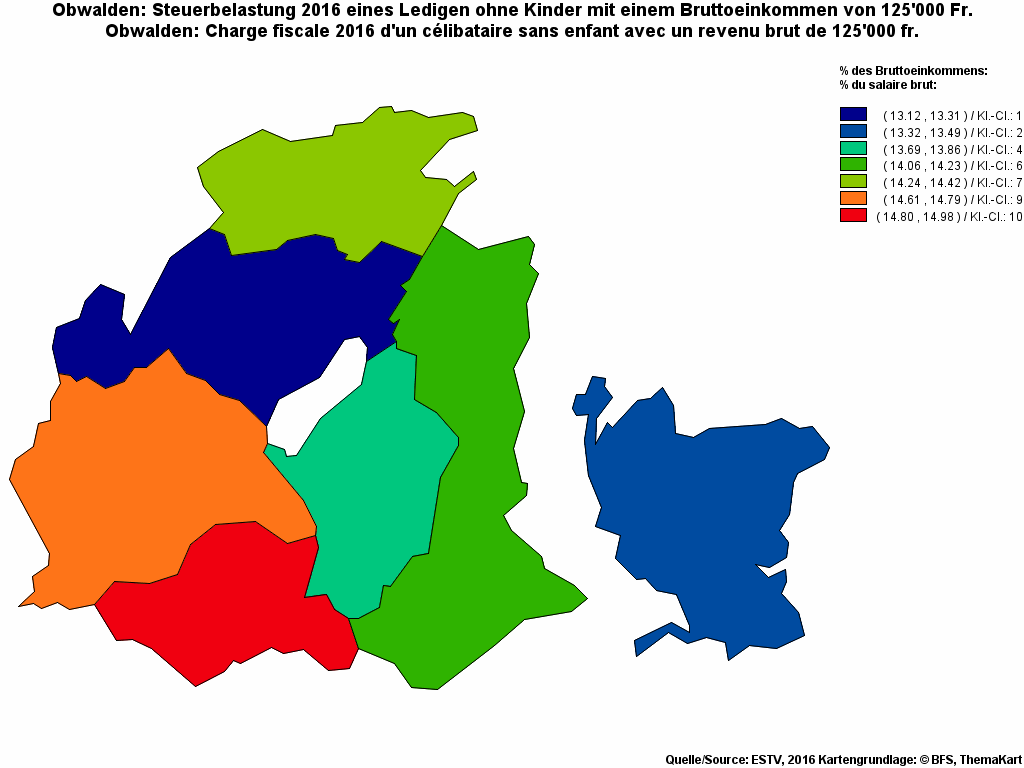 Choropleth map of rf19