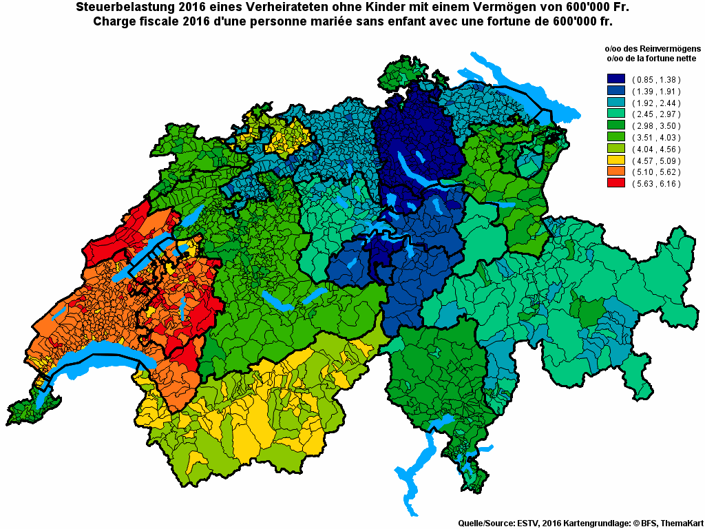 Choropleth map of rf16
