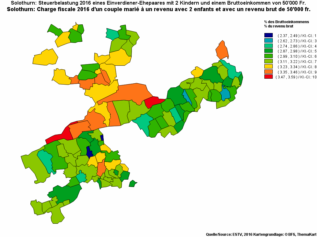 Choropleth map of rf13