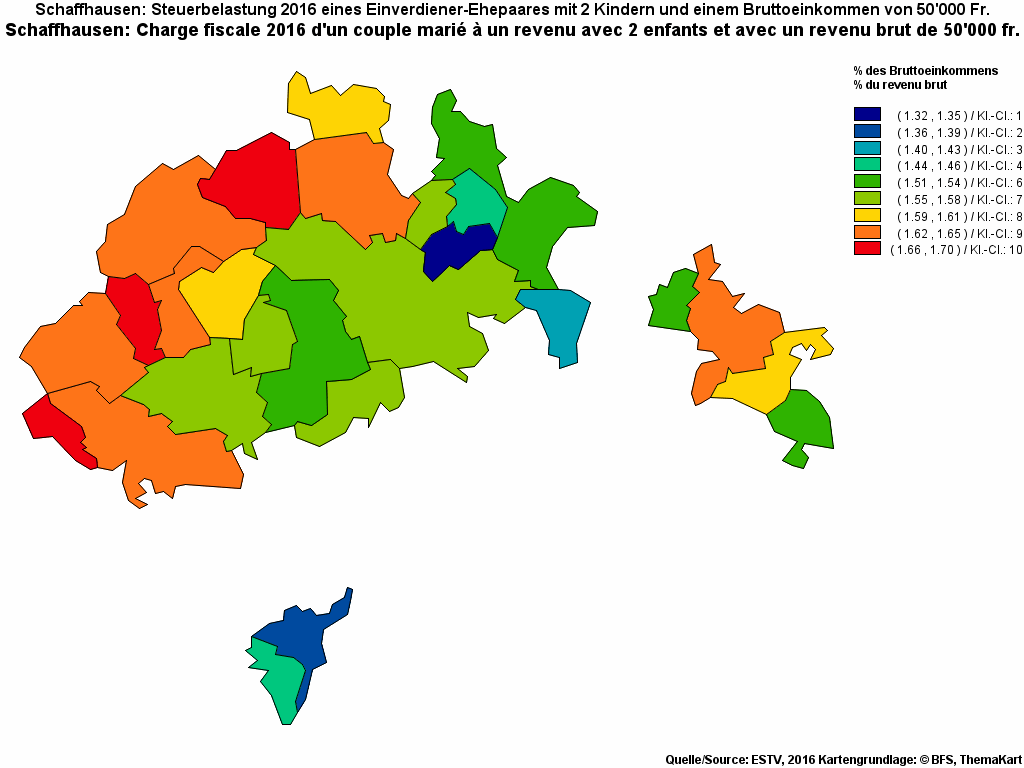 Choropleth map of rf13
