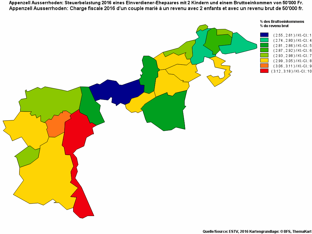 Choropleth map of rf13