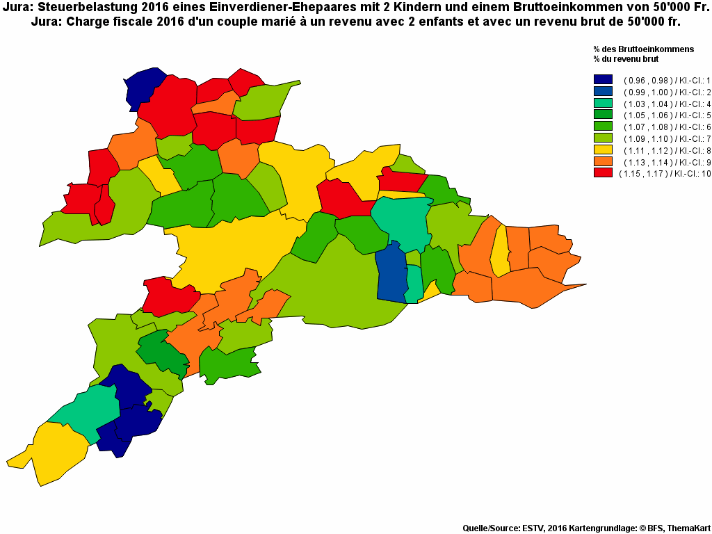 Choropleth map of rf13