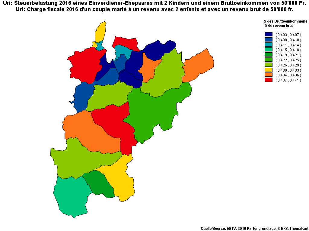 Choropleth map of rf13