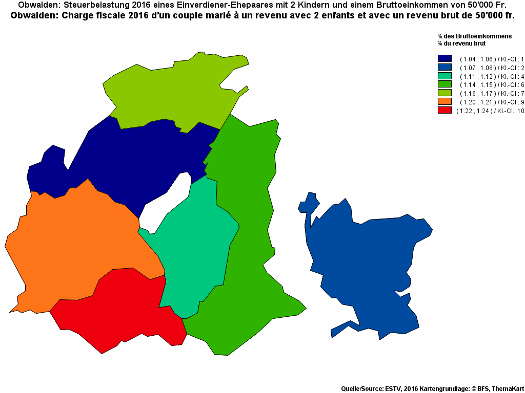 Choropleth map of rf13