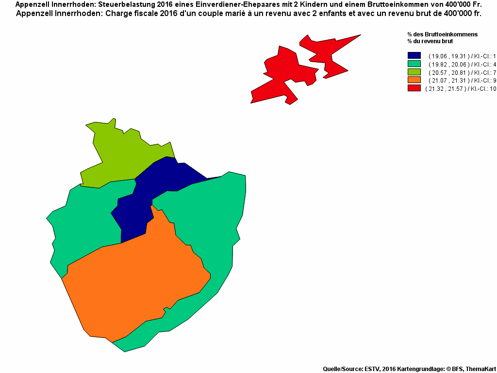 Choropleth map of rf25