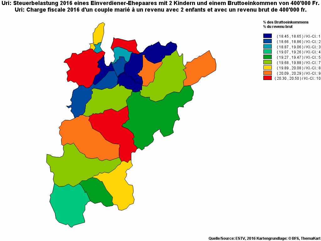 Choropleth map of rf25