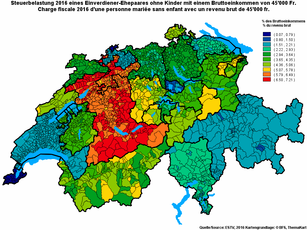 Choropleth map of rf12