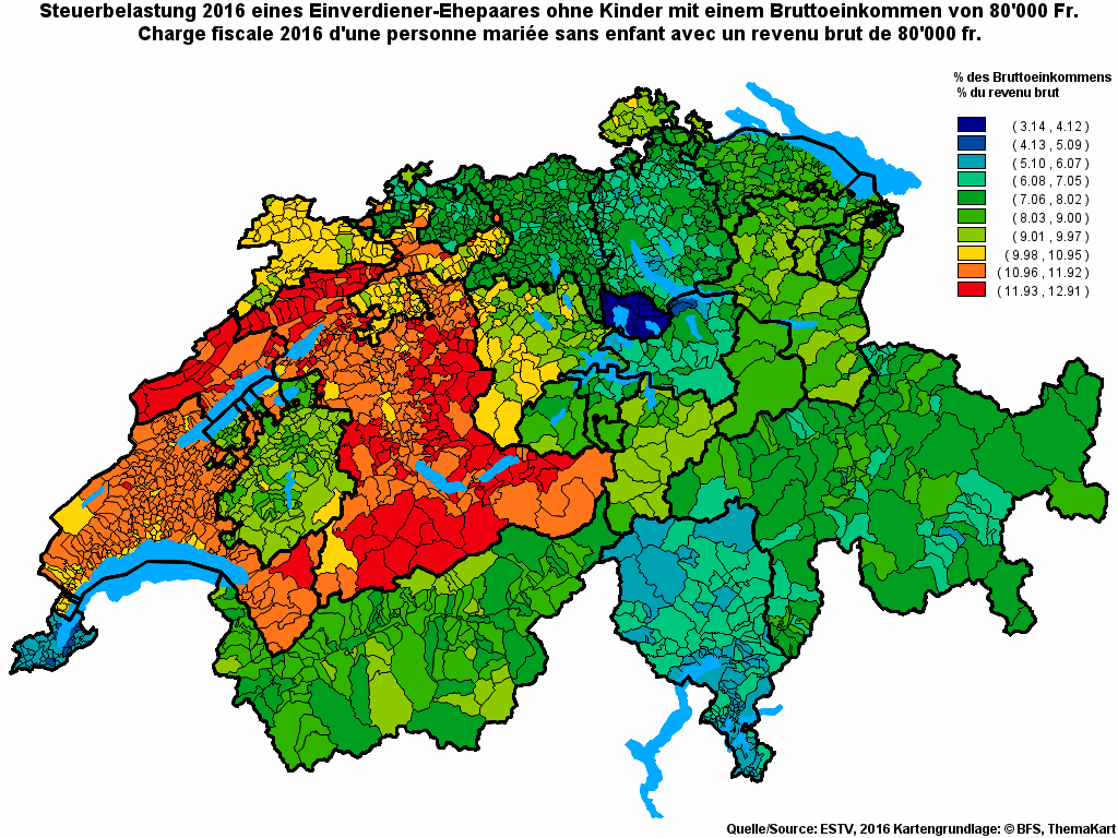 Choropleth map of rf16