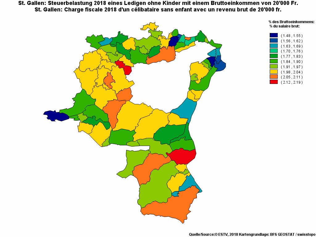 Choropleth map of rf7