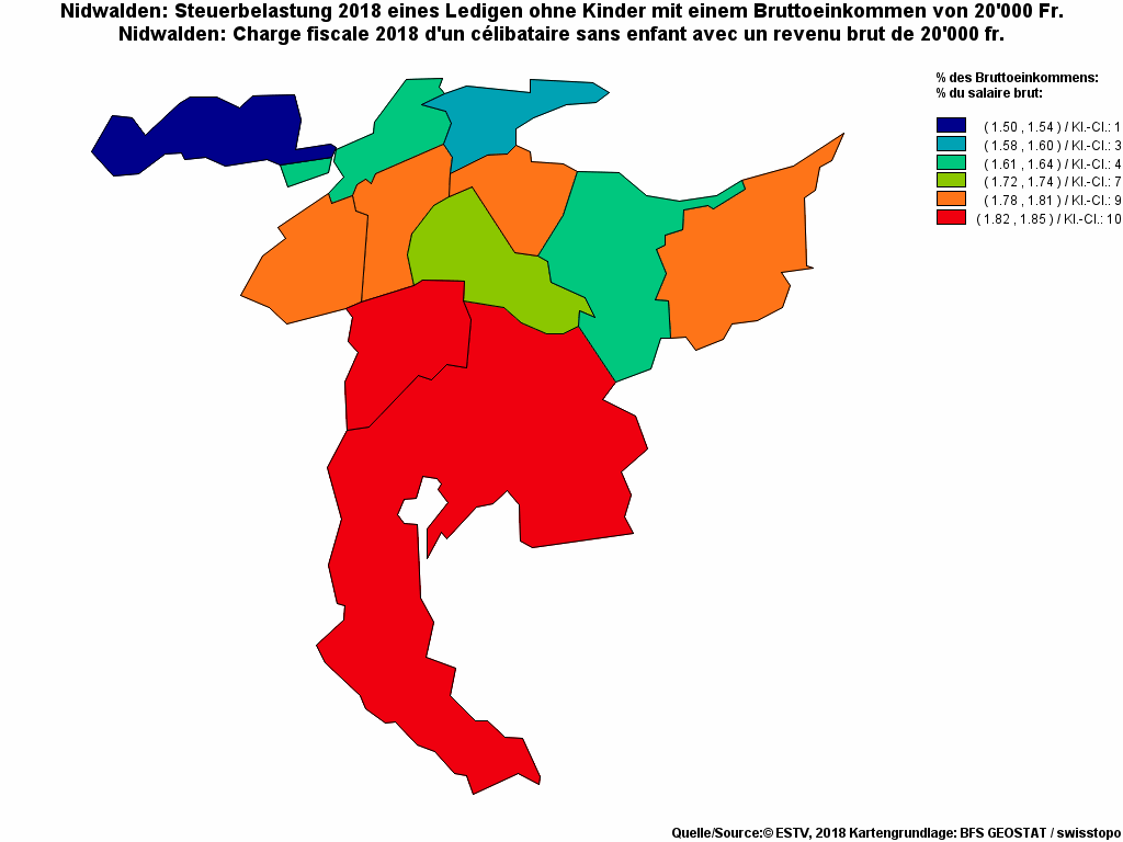 Choropleth map of rf7