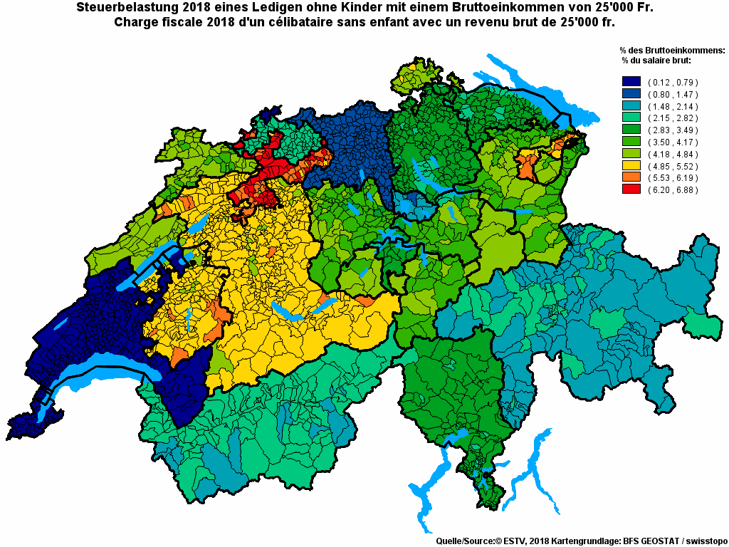 Choropleth map of rf8