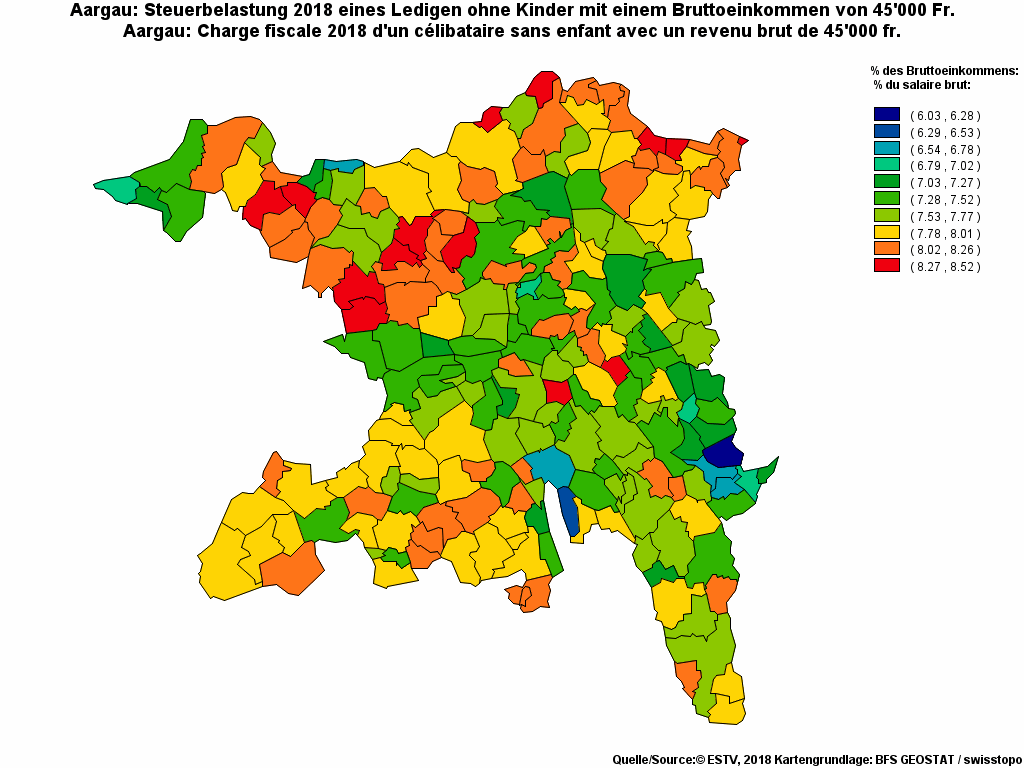 Choropleth map of rf12