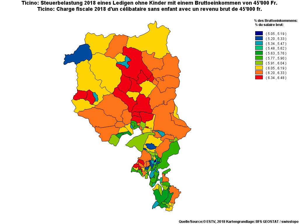 Choropleth map of rf12