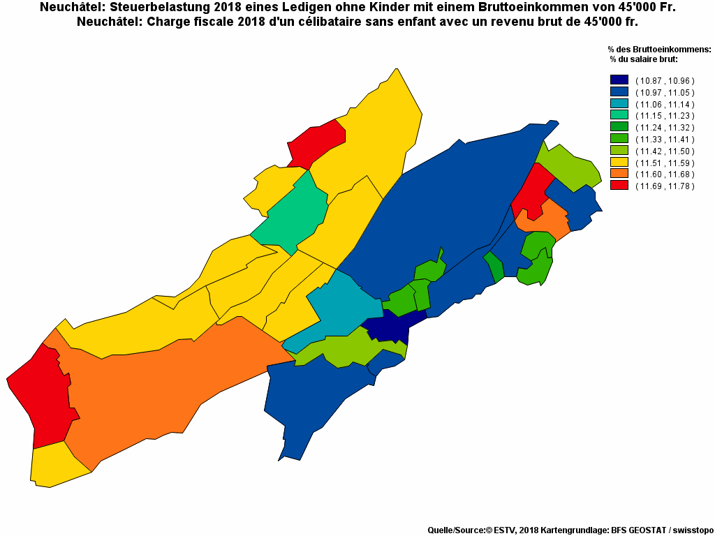 Choropleth map of rf12