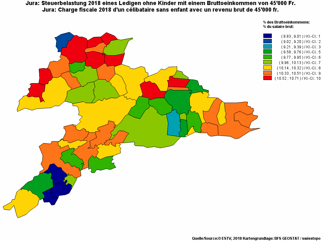 Choropleth map of rf12