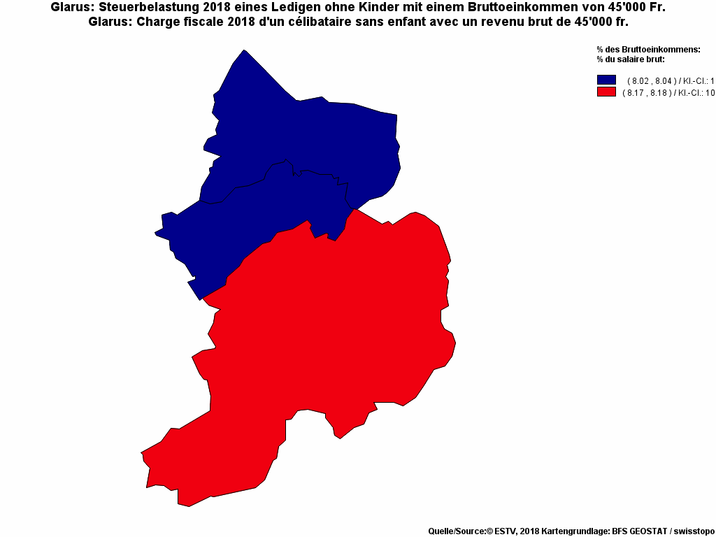 Choropleth map of rf12