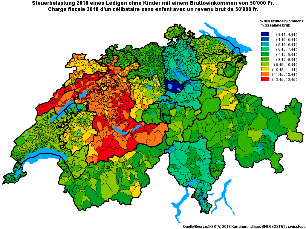 Choropleth map of rf13
