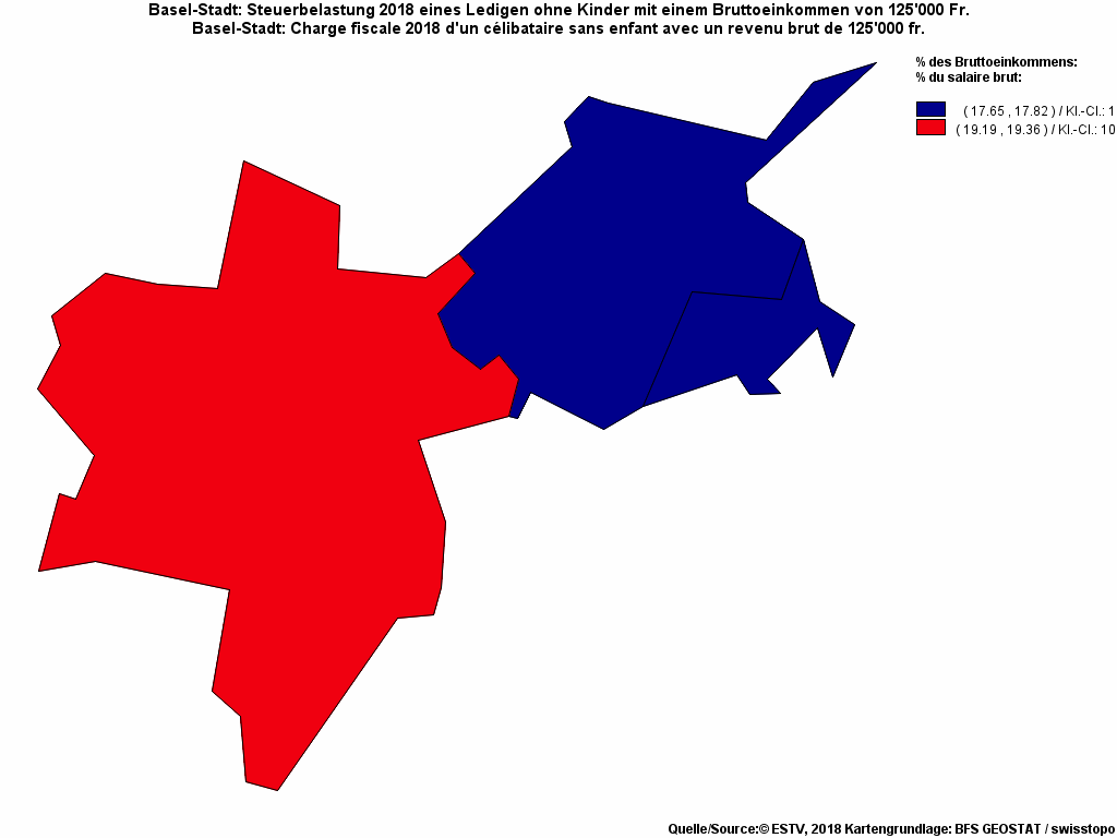 Choropleth map of rf19