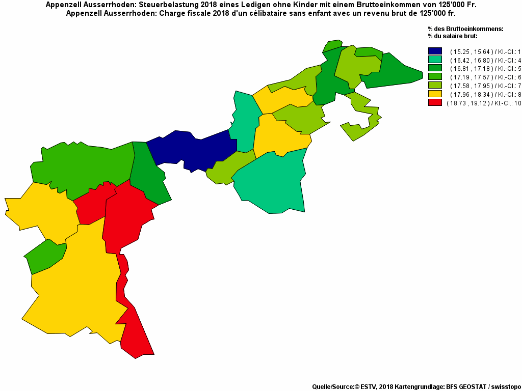 Choropleth map of rf19