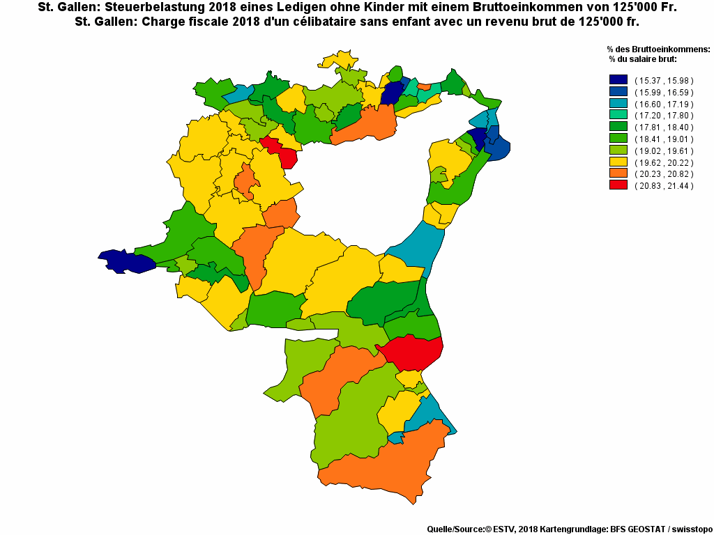 Choropleth map of rf19