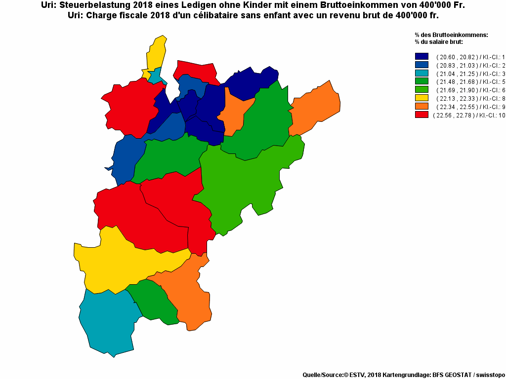 Choropleth map of rf25