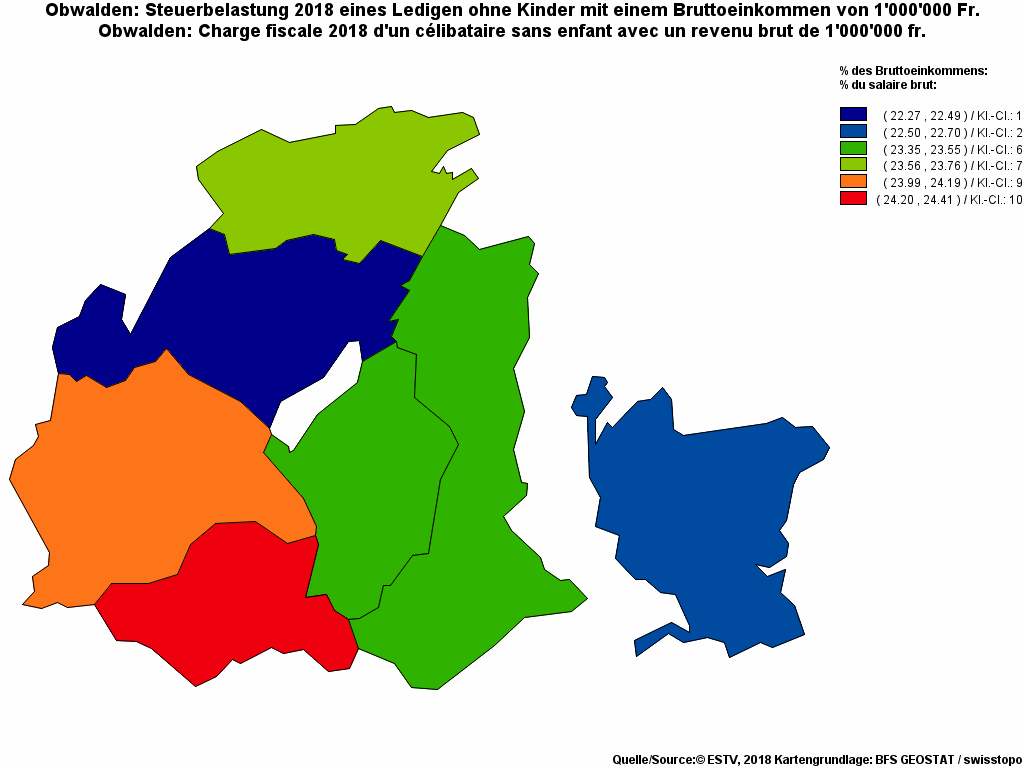 Choropleth map of rf27