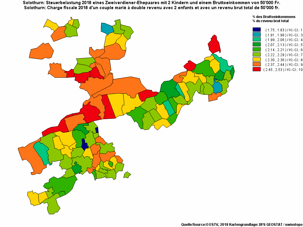 Choropleth map of rf13