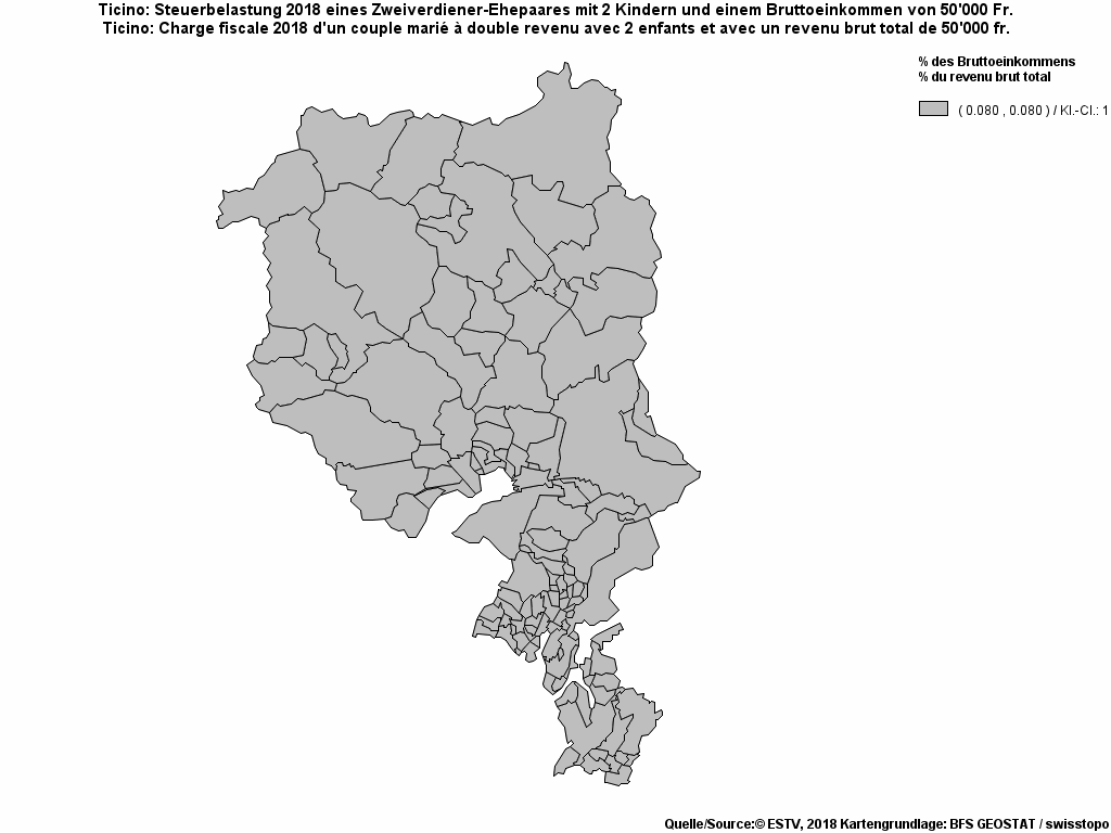 Choropleth map of rf13