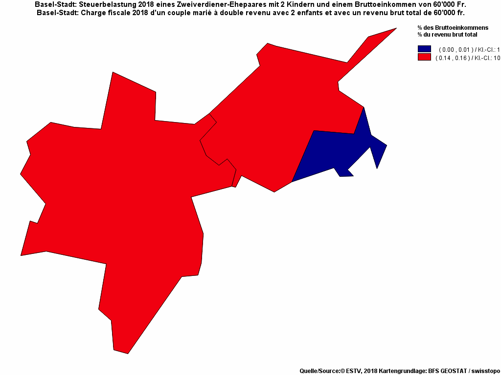Choropleth map of rf14
