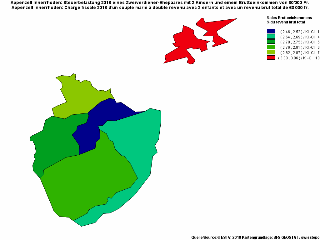 Choropleth map of rf14