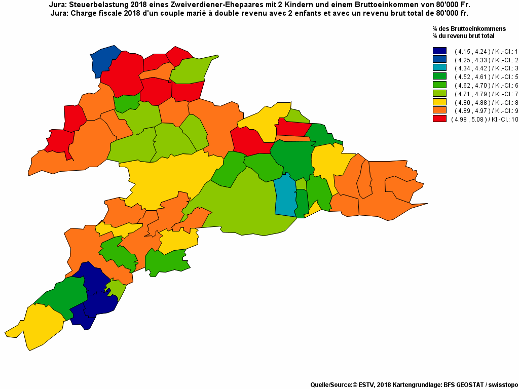 Choropleth map of rf16