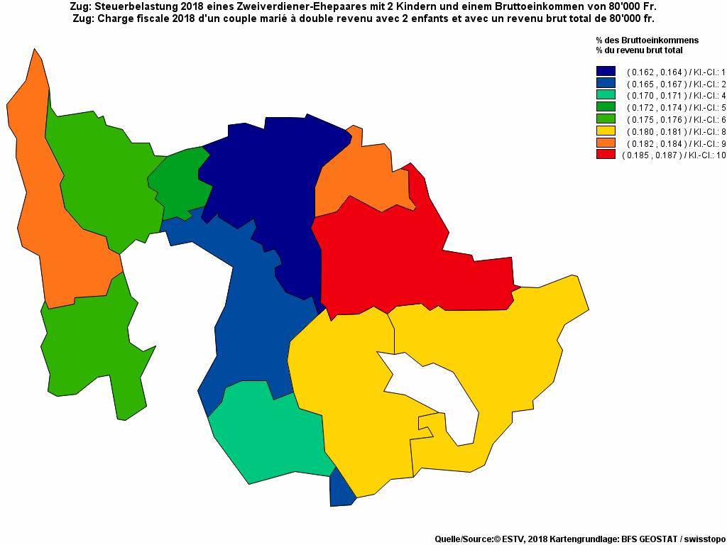 Choropleth map of rf16