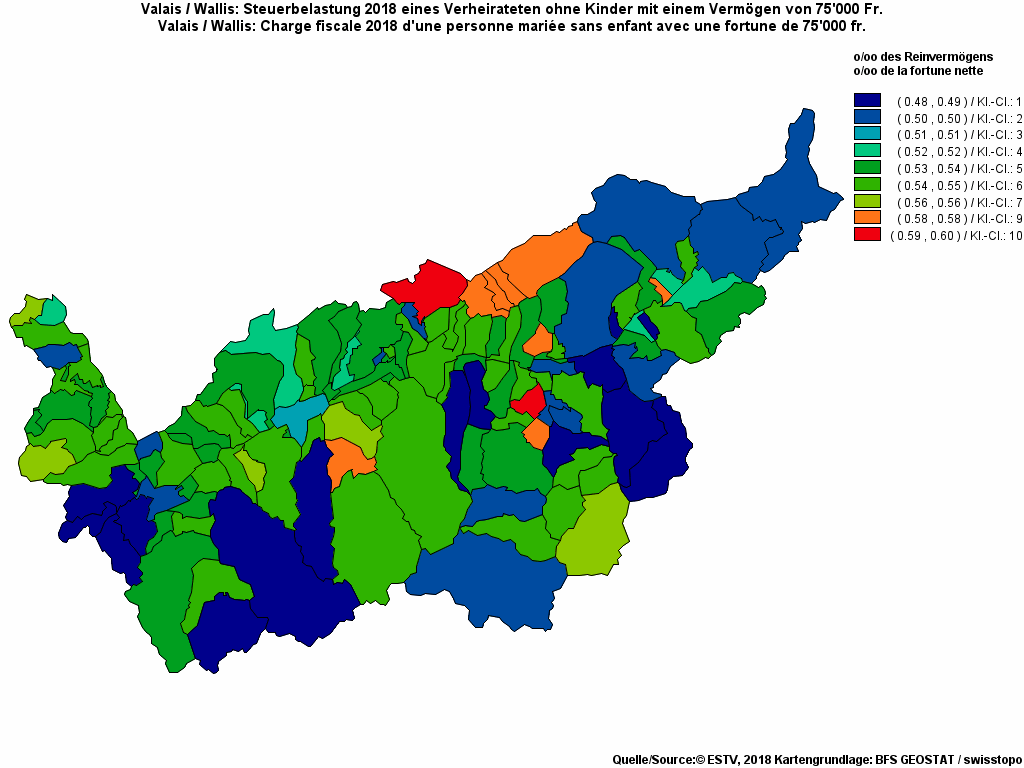 Choropleth map of rf8